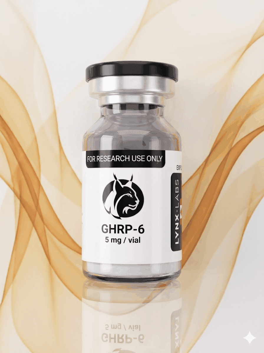 GHRP-6 research peptide vial