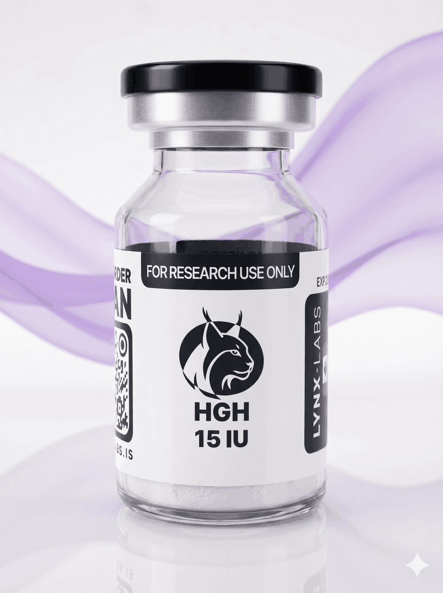 HGH research peptide vial