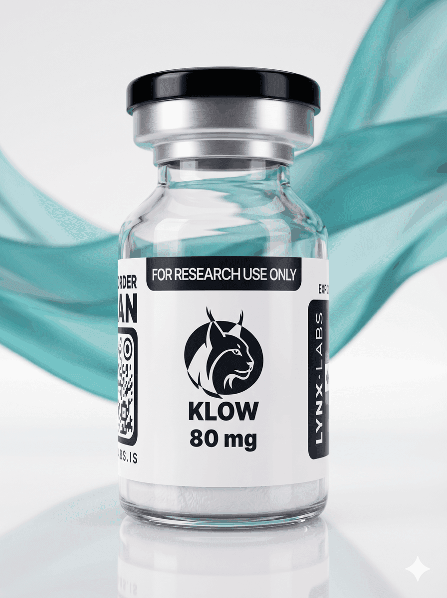 KLOW research peptide vial