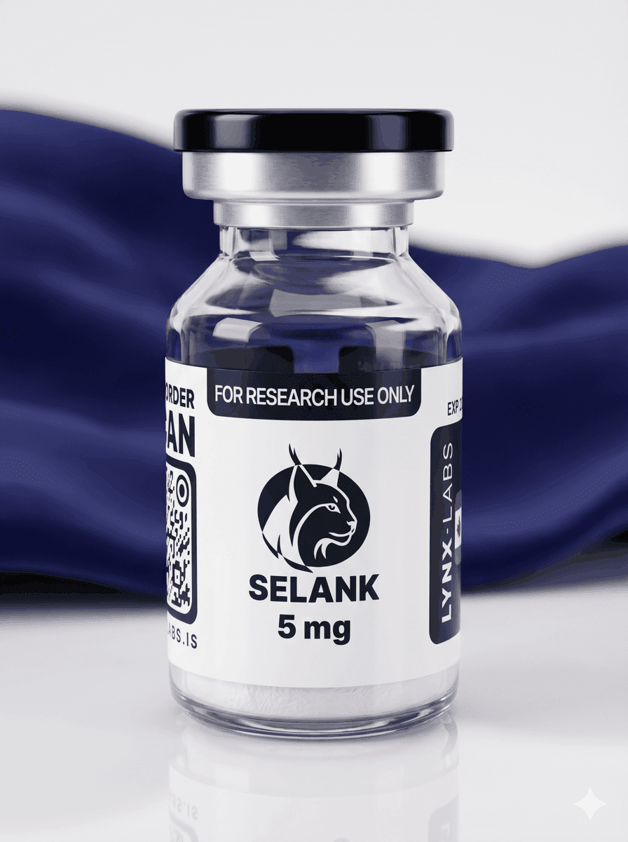 Selank research peptide vial