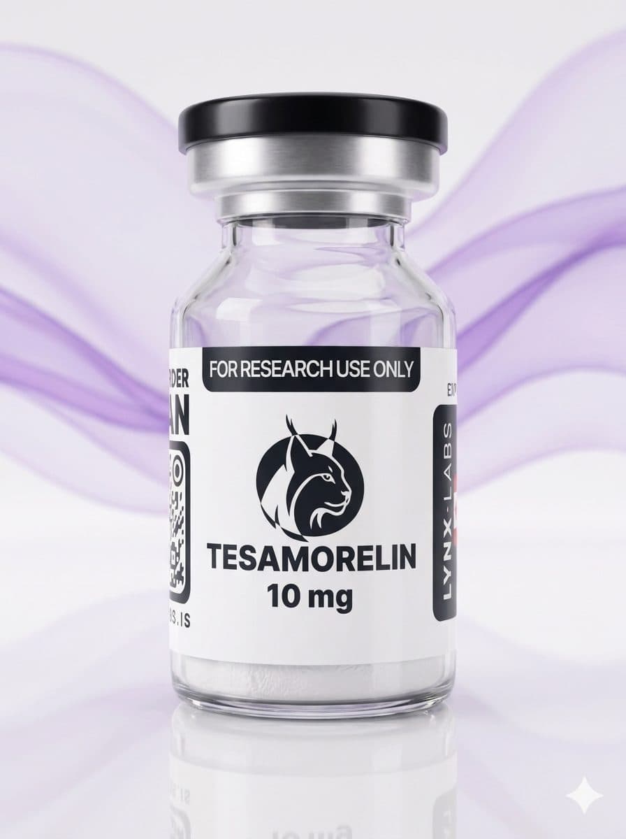 Tesamorelin research peptide vial